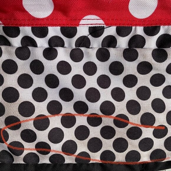 Disney Loungefly Minnie Mouse Polka Dot Bow Backpack Red White Black Girls Women - Picture 12 of 15